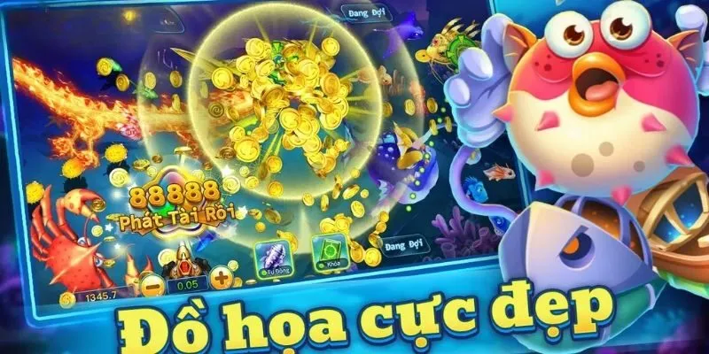 Không gian đại dương lung linh trong game bắn cá vàng